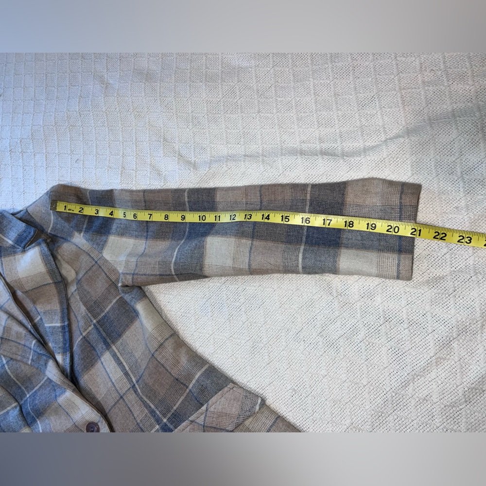 Jr. Things 70s Vintage Plaid Wool Blend Blazer ILGWU Made in USA Academic Boho - Picture 11 of 14
